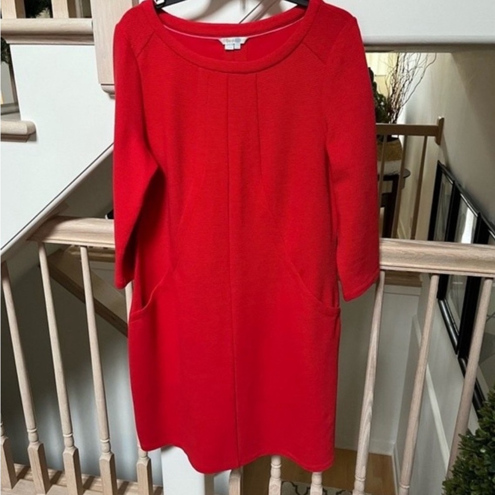 Boden Hannah Dress in Bright Red 14R NWOT